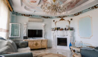 Spacious Living Room with Fireplace in Nea Skioni Villa