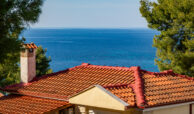 Haus in Strandnähe mit Balkon und Panoramablick in Chalkidiki